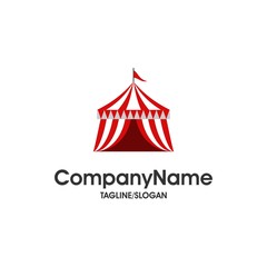 circus tent logo icon Vector