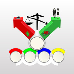 arrow with business people