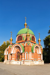 Fototapeta na wymiar Temple-chapel of Peter and Paul in Lipetsk