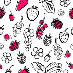 Seamless vector food pattern
