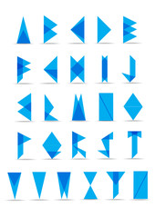 vector triangles alphabets collection