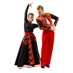 Dancers in national costumes