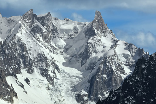Dent du Geant in the Mt Blanc massif