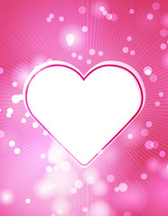 Stylish festive pink poster with a button in the middle. Design layout template