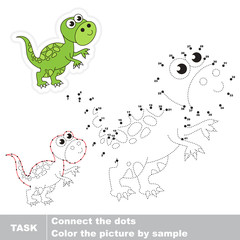 Tyrannosaurus. Vector numbers game. 
