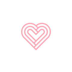 Heart symbol, logo template, vector illustration