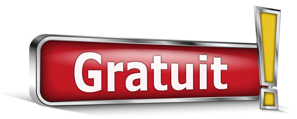 Gratuit sur panneau rouge