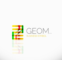 Logo, linear abstract geometric icon