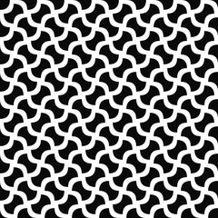 Monochrome seamless curved shape pattern