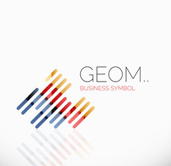 Logo, linear abstract geometric icon