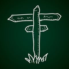 Simple doodle of a signpost