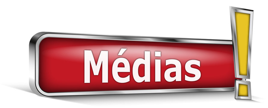 Médias sur panneau rouge