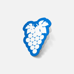 paper sticker: grapes