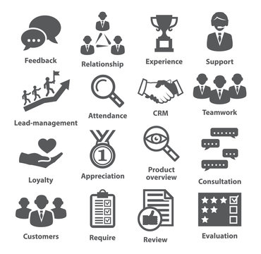 Business management icons. Pack 03.