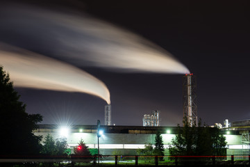 long exposure with smoke over the city