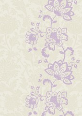 wedding card design, paisley floral pattern , India