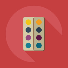 Flat modern design with shadow  Icon paint 
