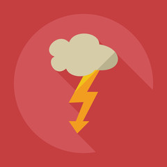 Flat modern design with shadow icons warning 