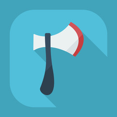 Flat modern design with shadow icons axe