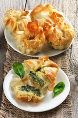 Vegetable spinach baking