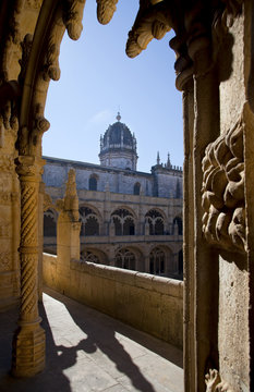 Portugal, Europe, Lisbon, Jeronimos, cloister, monastery, UNESCO, world cultural heritage, cloister, monastery