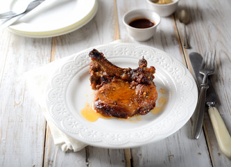 pork steak on a plate