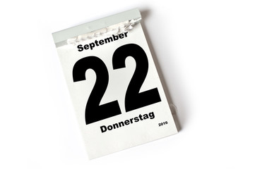 22. September 2016
