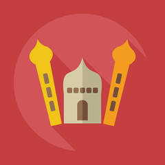 Flat modern design with shadow icons mosque