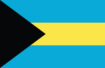 The Bahamas flag.