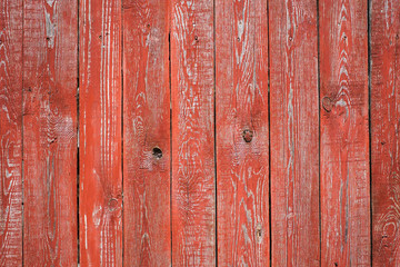 Fototapeta premium Vintage wood background. Grunge wooden weathered oak or pine textured planks. Aged brown or red color.