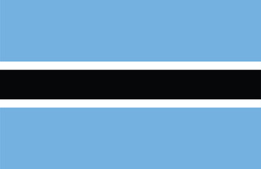 Botswana flag. - obrazy, fototapety, plakaty