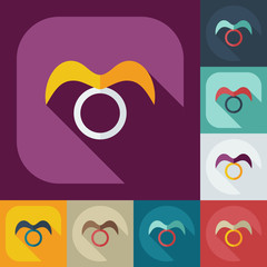 Flat modern design with shadow icons Taurus