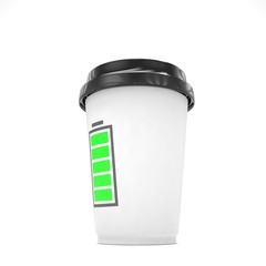 Coffee to go on white