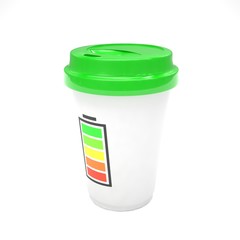 Coffee to go on white