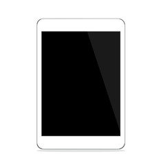 Tablet pc with blank screen. Vertical, White. Isolated On White Background. Vector Illustration Eps10.