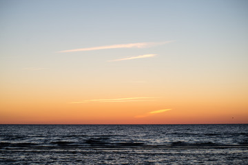 sunset over the sea