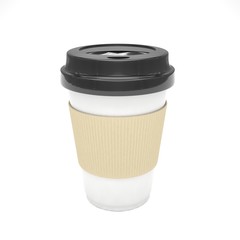 Coffee to go on white