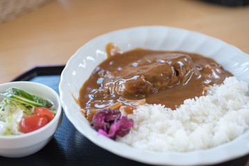closed up the pork curry, Japanese food