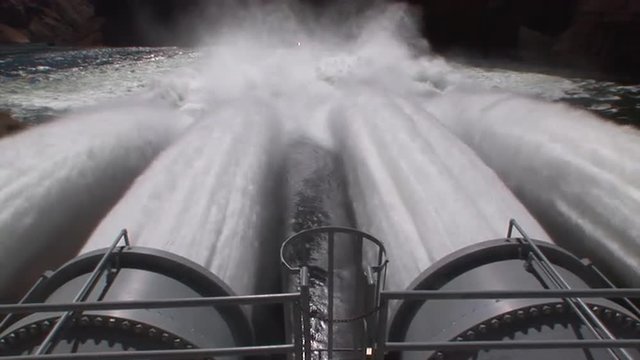 Emergency water supplies are released from Glen Canyon Dam