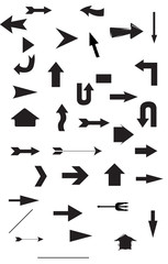 Set of horizontal arrows