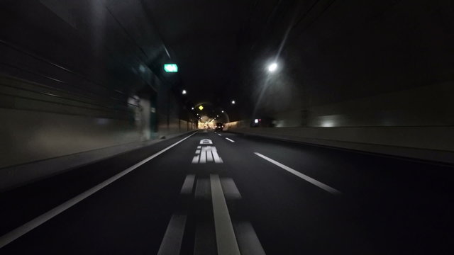 Driver POV through the new C2 highway on the metropolitan highway.