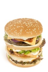 Isolated burger