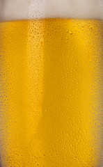 CLOSE UP OF COLD BEER