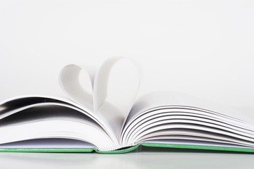 Heart book pages