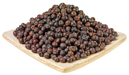 DISH OF JUNIPER BERRIES CUT OUT