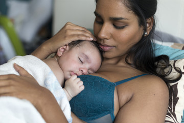 Sleepy cuddles with mummy