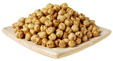 DISH OF ROASTED YELLOW CHICKPEAS CUT OUT