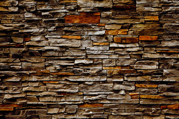 Old brick wall from a stone