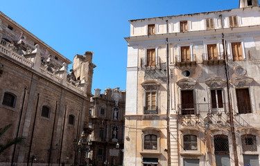  Quattro Canti in Palermo Sicily.