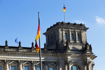 Fototapeta premium Eckturm des Reichstags